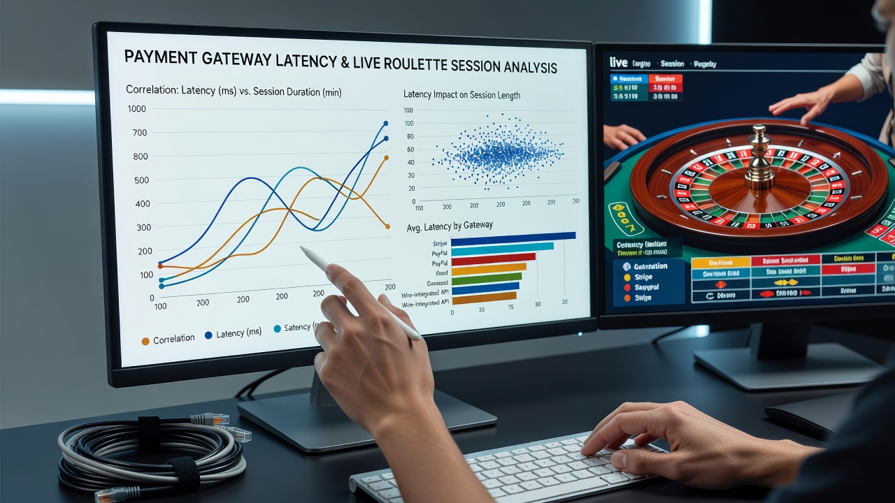 Heatmap van netwerkprestaties en sessieduur correlaties in live roulette omgevingen
